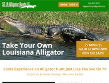 Tablet Screenshot of gator-hunt.com